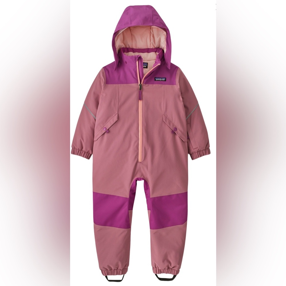 Patagonia Kids One-Piece Footie in Mauve and Magenta